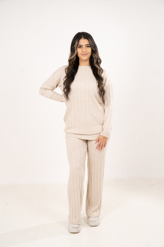 KATERINA TWO PIECE KNITWEAR SET - CREAM