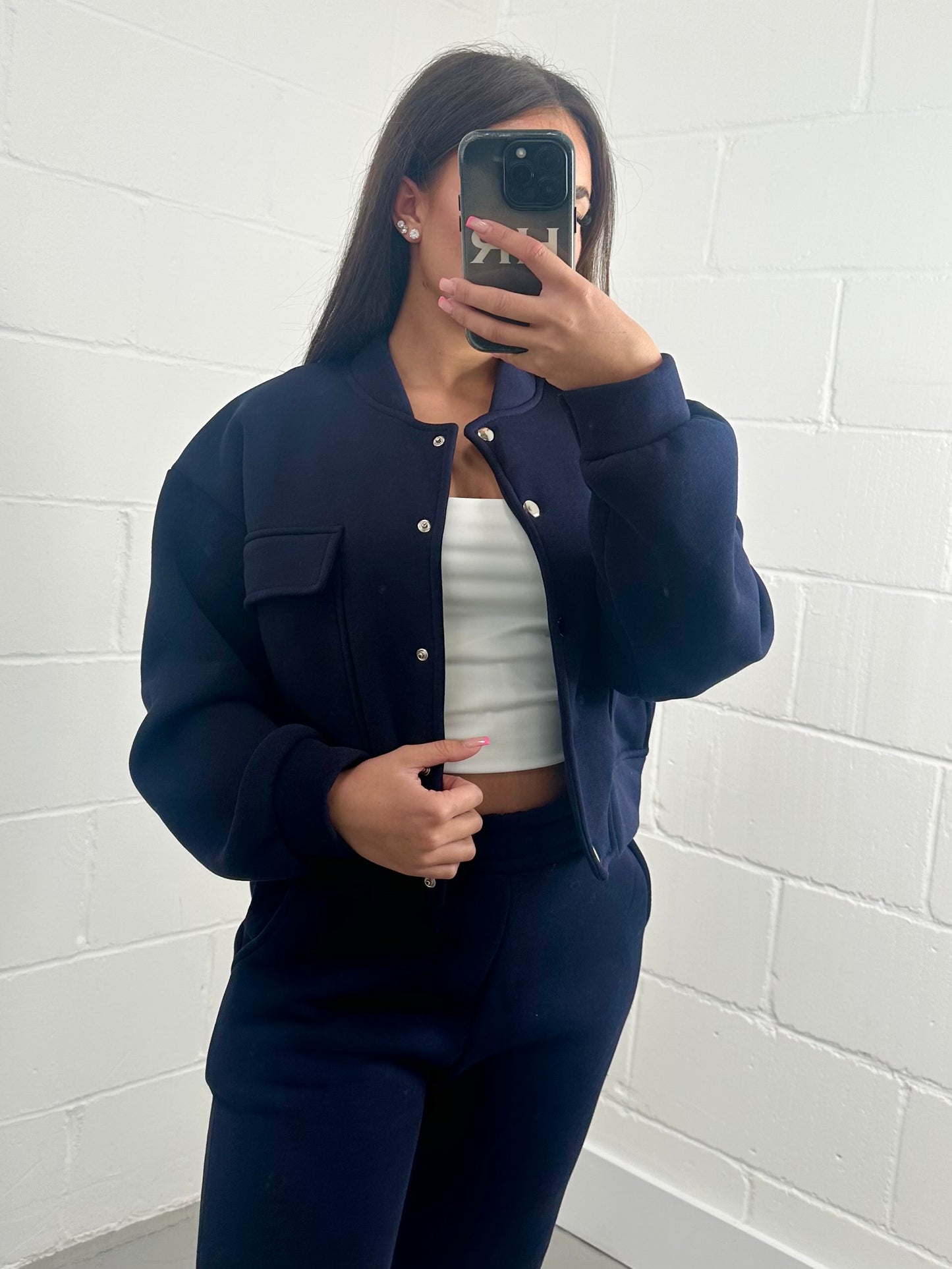 ELENI BOMBER TRACKSUIT SET - NAVY